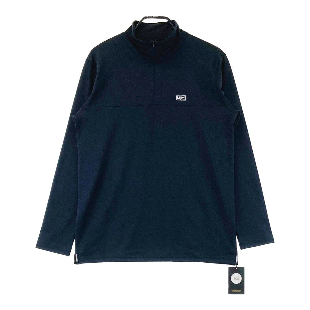 サイズ：M MASHMONS マシュモンズ MAS-7035 ハーフジップ長袖Tシャツ ネイビー系 [240101758431] ゴルフウェア メンズ ストスト