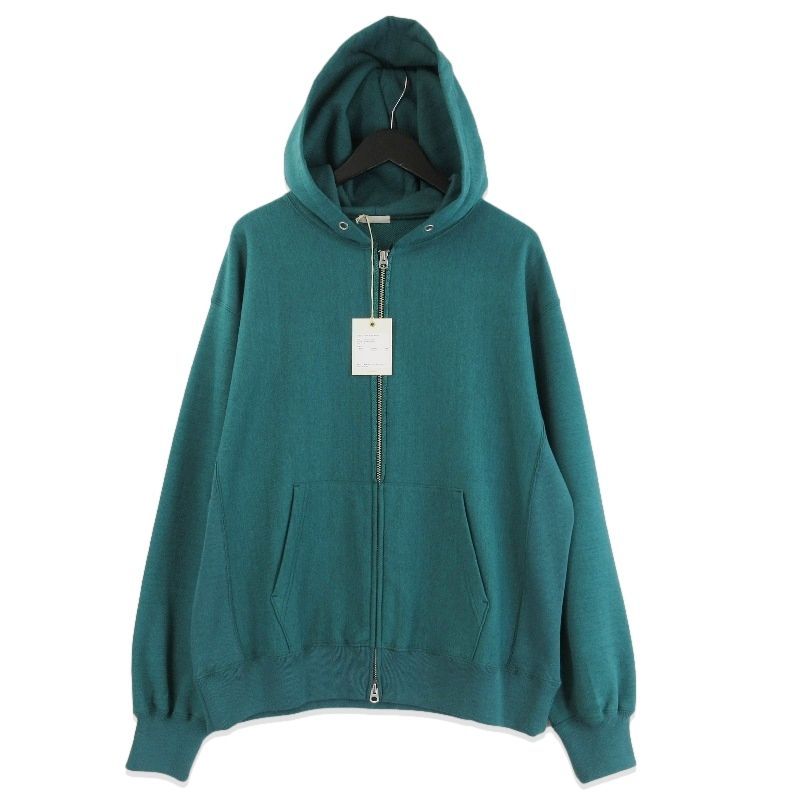 未使用 ULTERIOR アルテリア FADED SILKY TERRY RW ZIP UP PARKA UCS102-LA125 ジップパーカー PEPPER GREEN グリーン 4 71016596