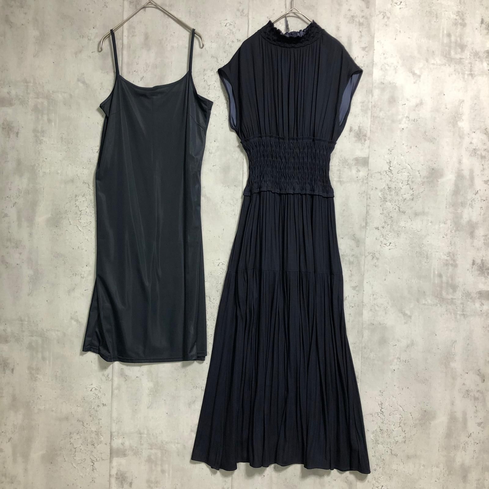 □ FRAY I.D フレイアイディー ハンドスモッキングハイネック ワンピース ロング FWFO184550 1 紺 ■◆ レディース 6,278円
