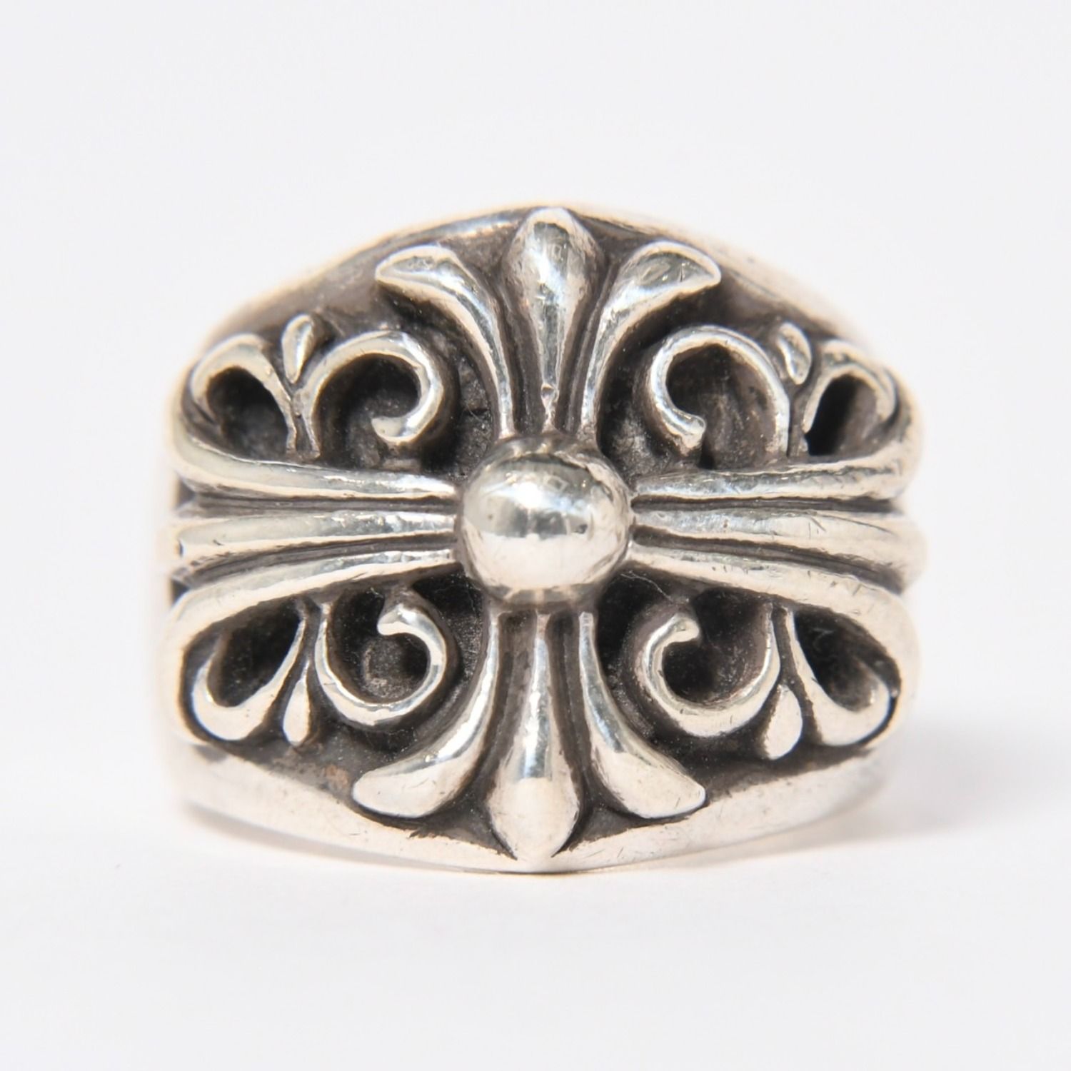 CHROME HEARTS クロムハーツ キーパーリング サイズ20.5号 重量約21.86g 指輪 フローラル アラベスク模様 アクセサリー シルバー925 美品 中古 4a007034 154,000円
