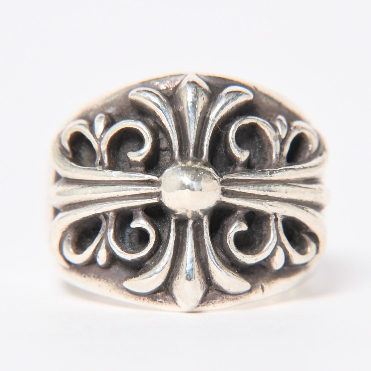 CHROME HEARTS クロムハーツ キーパーリング サイズ20号 重量約22.31g 指輪 フローラル アラベスク模様 アクセサリー シルバー925 美品 中古 4a007035