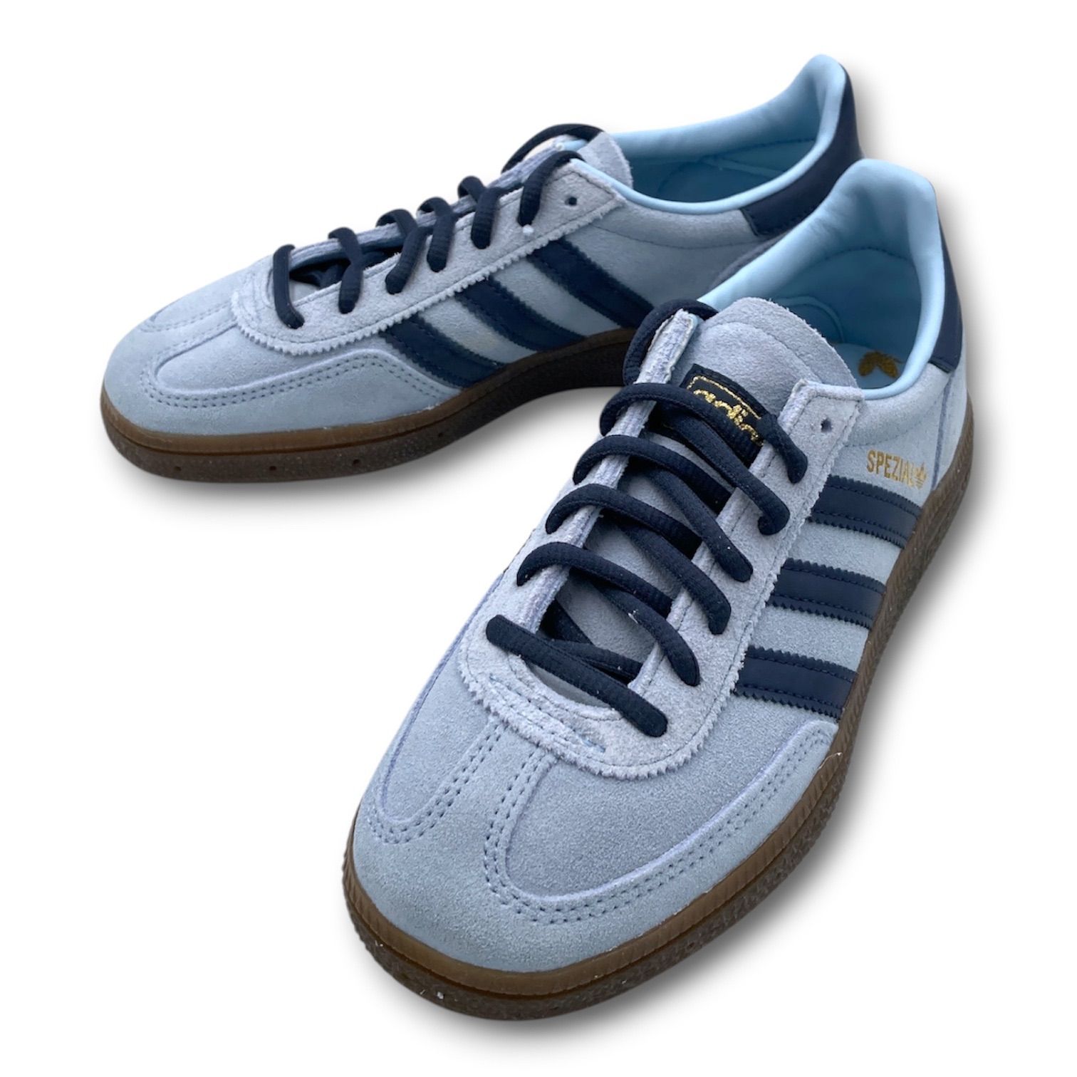 adidas アディダス HANDBALL SPEZIAL ハンドボール スペツィアル ローカットスニーカー スエード 水色 ライトブルー 紺 ネイビー 22.5cm レディース 通年 ゴーゴー古着マルイ北千住店 26 No.2852