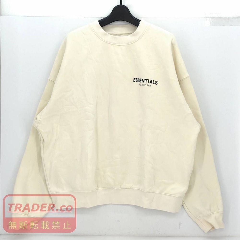 05w23609 フィアオブゴッド エッセンシャルズ FEAR OF GOD ESSENTIALS クルーネックスウェット クリーム色 M 中国製 メンズ スウェット コットン 【中古品】 7,040円