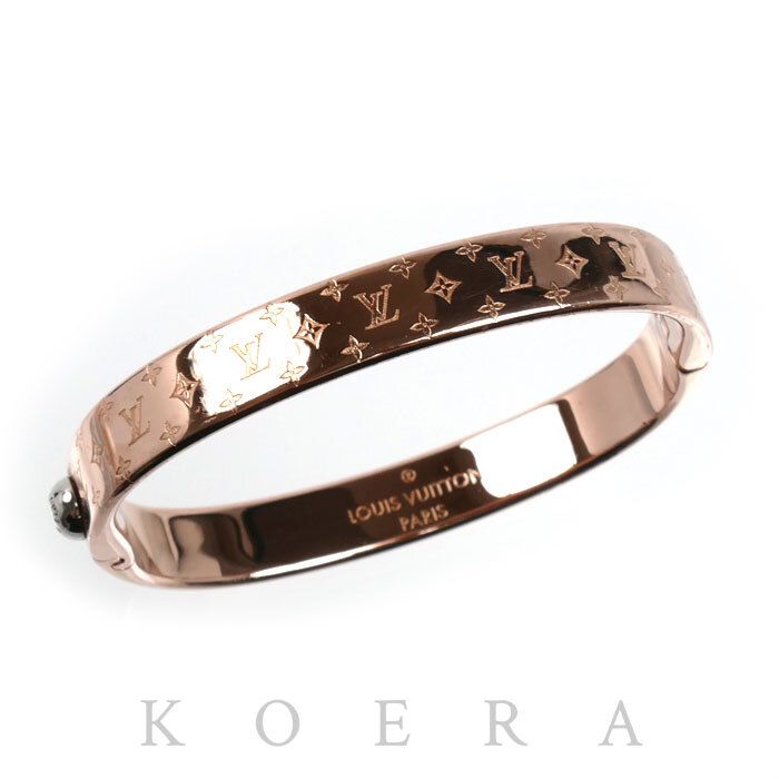 LOUIS VUITTON ルイ・ヴィトン メタル カフ ナノグラム バングル M00254 LE2242 M レディース 中古