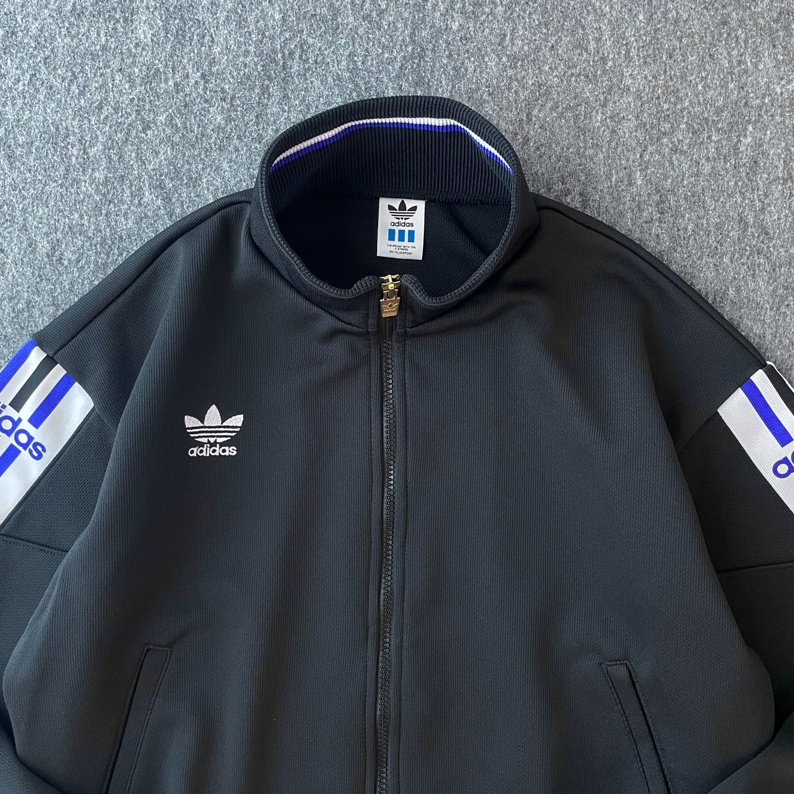 90s adidas トラックジャケット ジャージ トレフォイルロゴ 刺繍 ワン