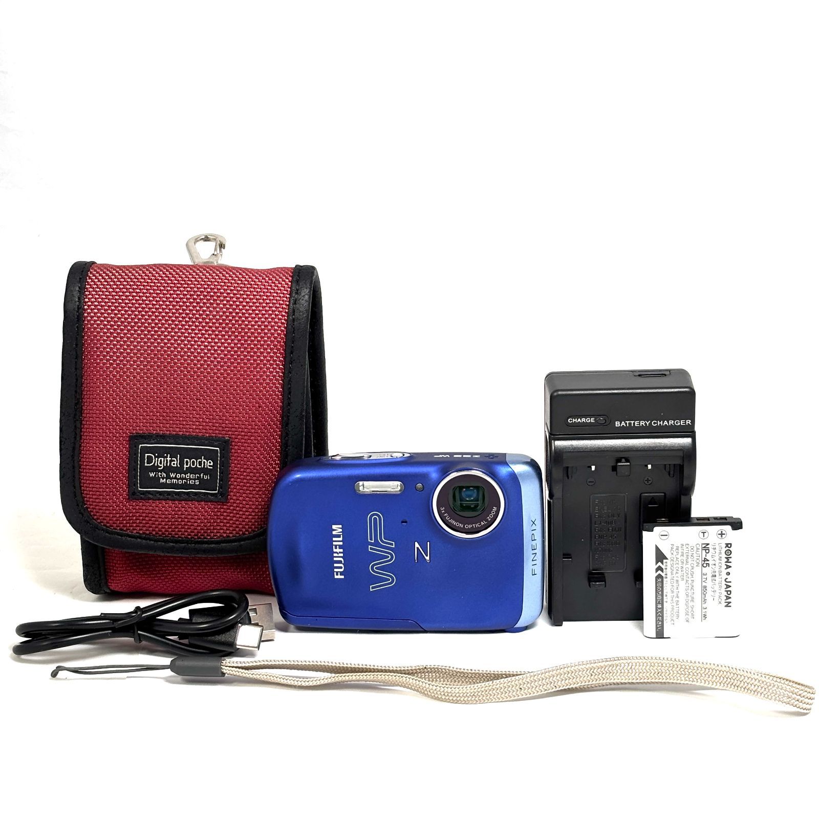 ■ 美品 ■ フジフィルム FUJIFILM FinePix Z33WP ブルー 《ポーチ付き》