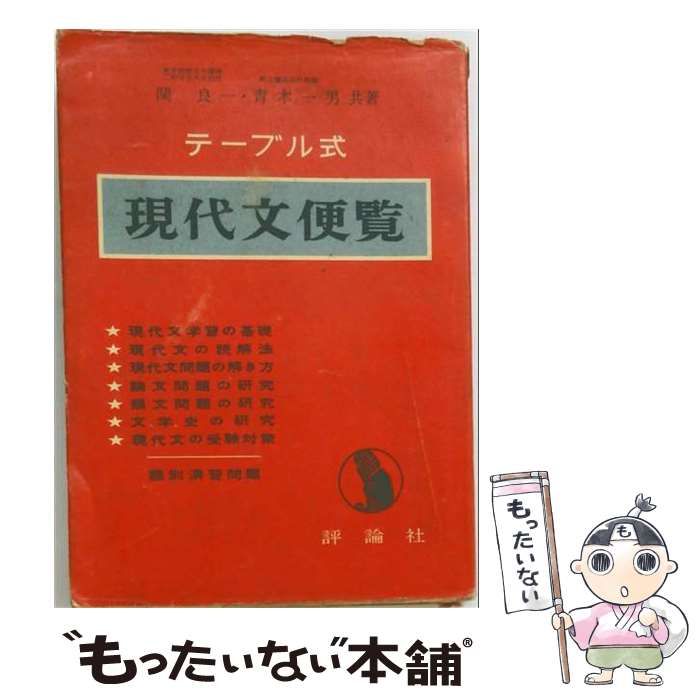 【中古】 現代文便覧 テーブル式 / 関良一、青木一男 / 評論社