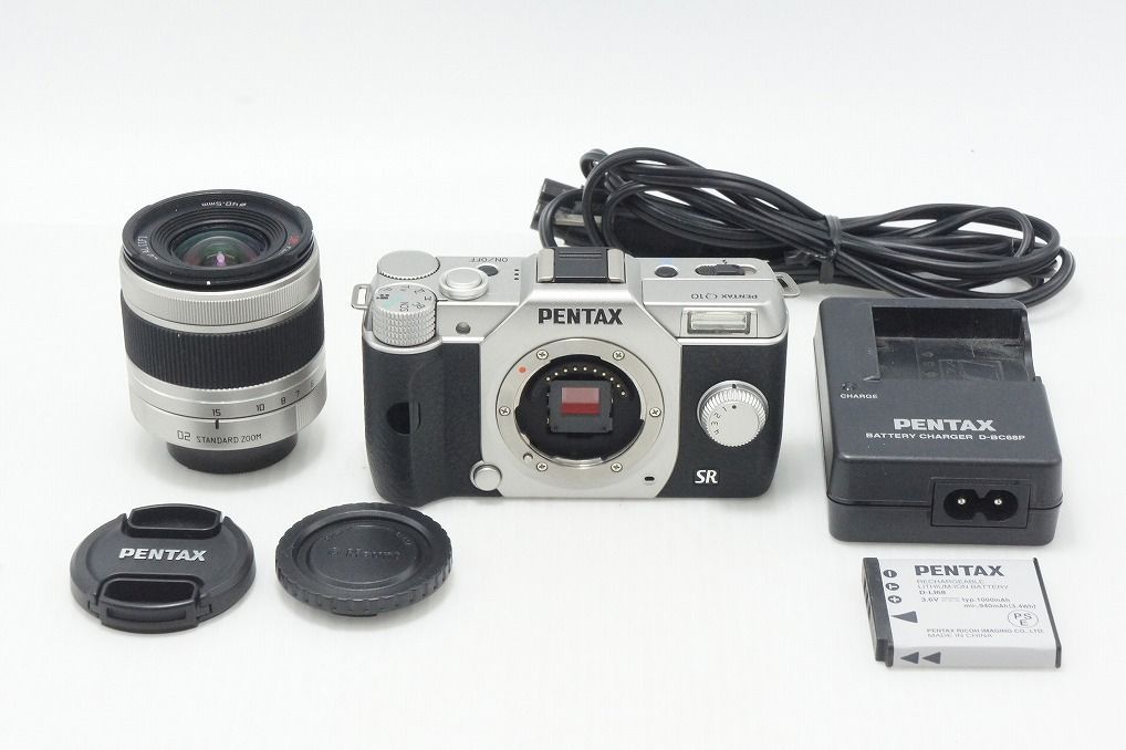 美品 PENTAX ペンタックス Q10 ズームレンズキット [標準ズーム 02 STANDARD ZOOM] ミラーレス一眼カメラ シルバー 260805a