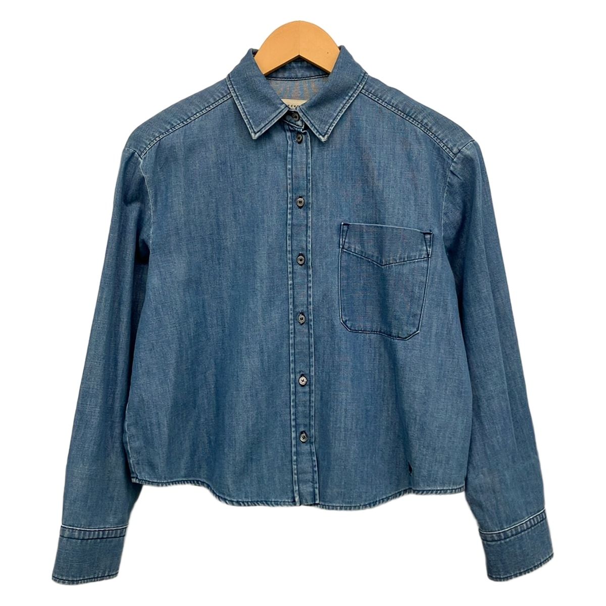 Max MaraWEEKEND(マックスマーラウィークエンド) 長袖シャツブラウス サイズ34 XS レディース美品 ブルー デニム/ショート丈