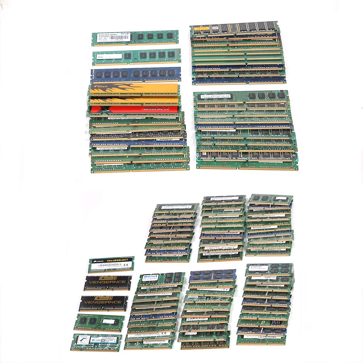 中古 ジャンクメモリ 98枚セット DDR3 DDR2等 都市鉱山