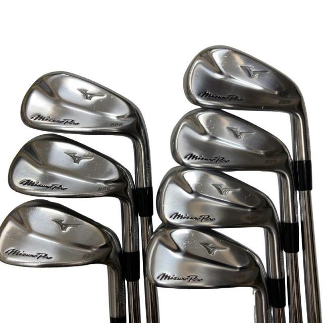 【中古】 ミズノ Mizuno Pro 225 7S アイアンセット IR 純正特注シャフト (フレックスS) メンズ 男性用 右利き 右用 Cランク ゴルフクラブ