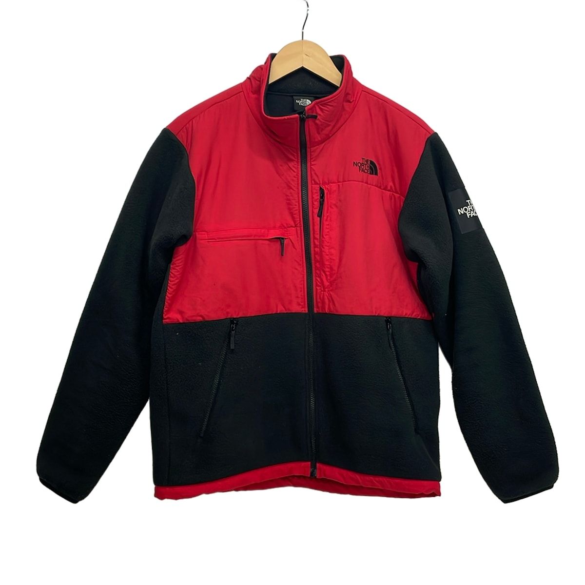 THE NORTH FACE(ノースフェイス) ブルゾン サイズL メンズ - 黒×レッド 長袖/ジップアップ/春/秋