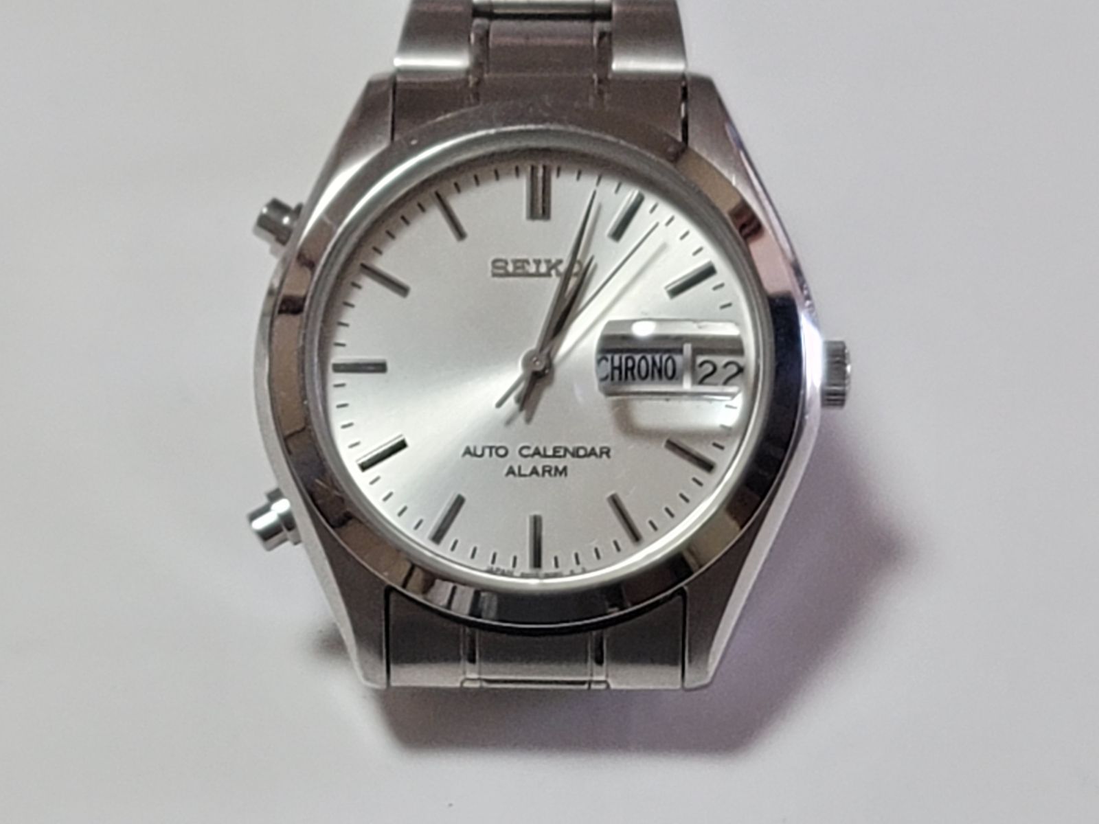 ★【ジャンク/外観美品】セイコー オートカレンダー 6M26-8050 クォーツ メンズ 腕時計 リューズ不良 完全不動ジャンク 部品取り SEIKO