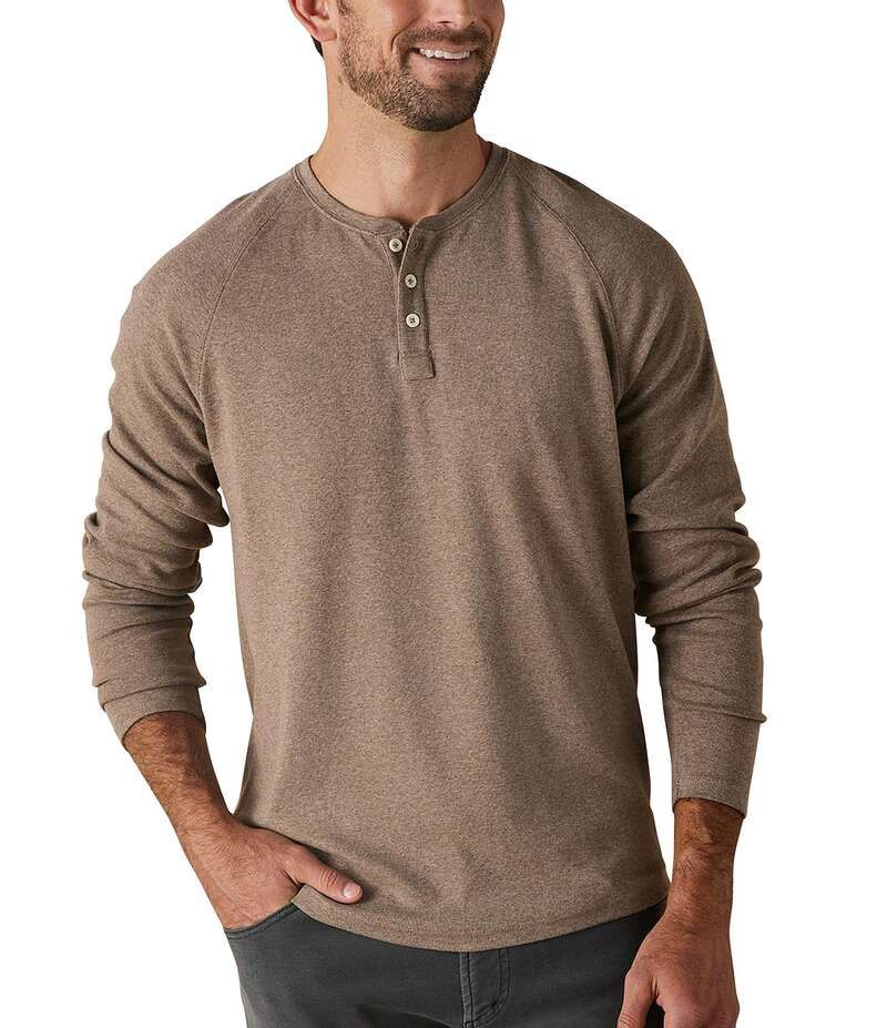 ノーマルブランド メンズ トップス シャツ The Normal Brand Puremeso Everyday Henley Shirt Taupe トープ