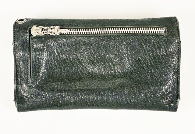 クロムハーツ CHROME HEARTS WAVE CROSS BALL NAVY ウェーブ クロスボール ウォレット レザー 財布 ネイビー 【ブランド古着ベクトル】【中古】☆AA★ ▲ 260825