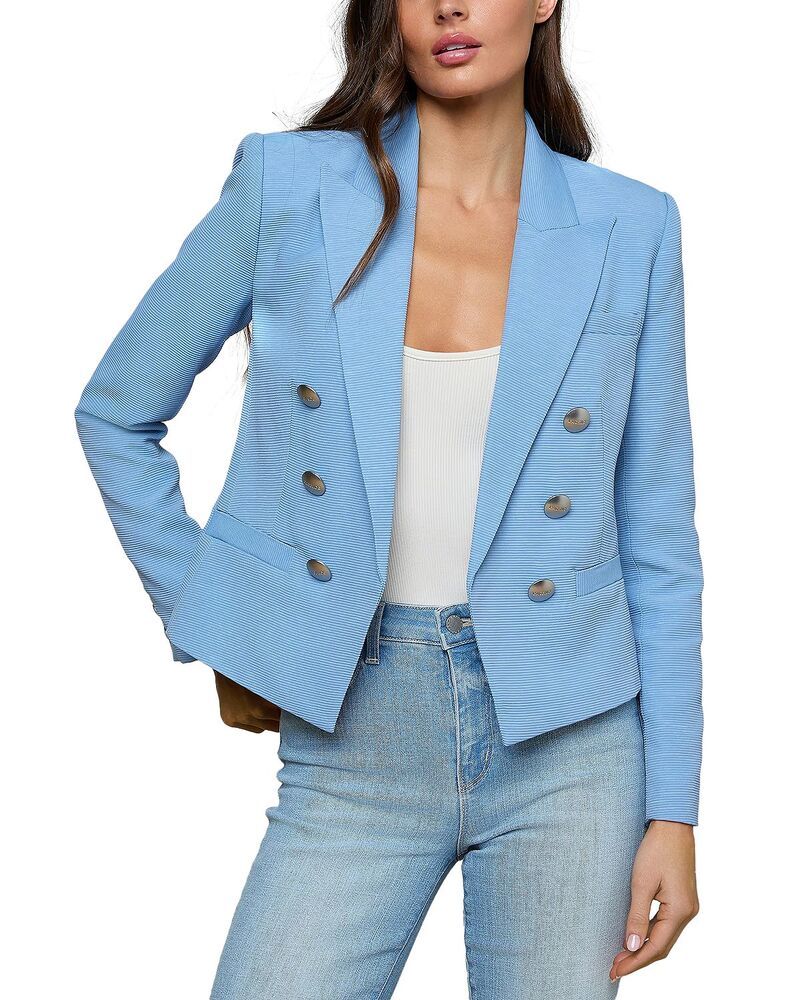 ラジャンス レディース アウター ジャケット・ブルゾン ブレザー LAGENCE Brooke Double Breasted Blazer Allure Blue ブルー