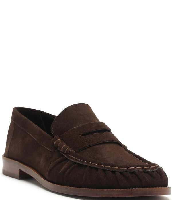 シュッツ レディース シューズ スリッポン・ローファー スエード Schutz Tyche Suede Penny Loafers Dark Brown ブラウン 42,770円