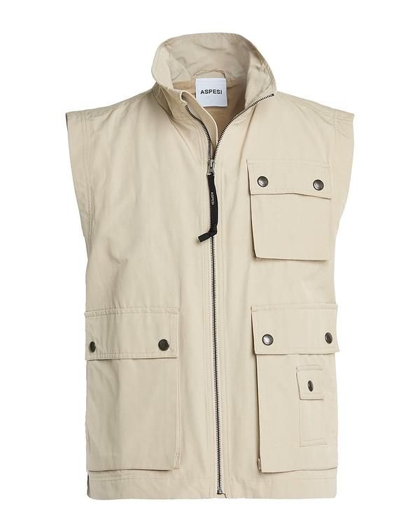 アスペジ メンズ トップス ベスト ASPESI Khaki カーキ