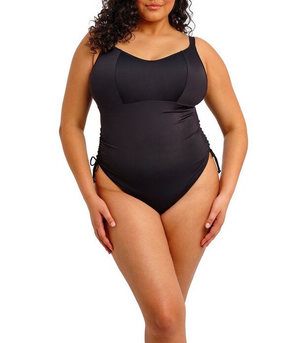 エロミ レディース トップス ワンピース Elomi Plain Sailing Scoop Neck Adjustable Tie Side Tank One Piece Swimsuit Blac 27,232円