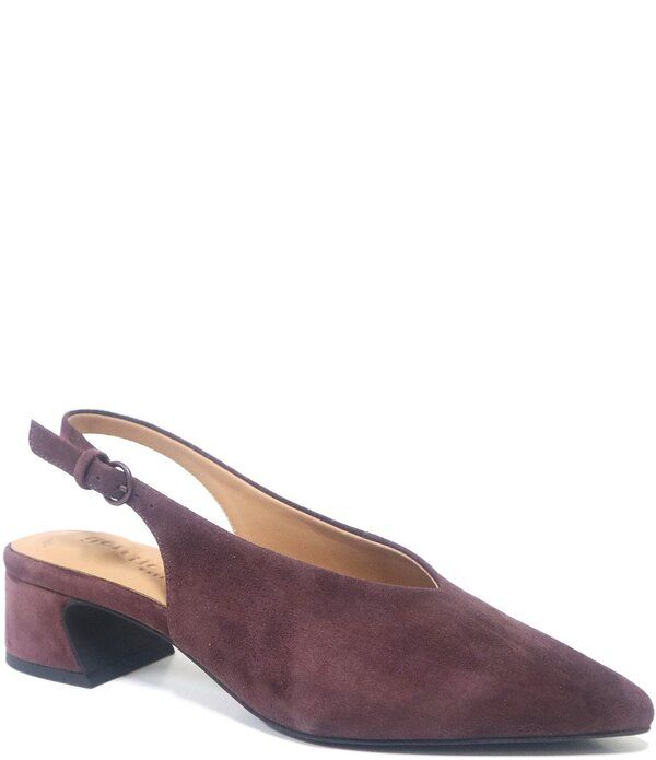 ジェントルソウルズ レディース シューズ ヒール スエード Gentle Souls Ginette Suede High Vamp Slingback Pumps Andorra