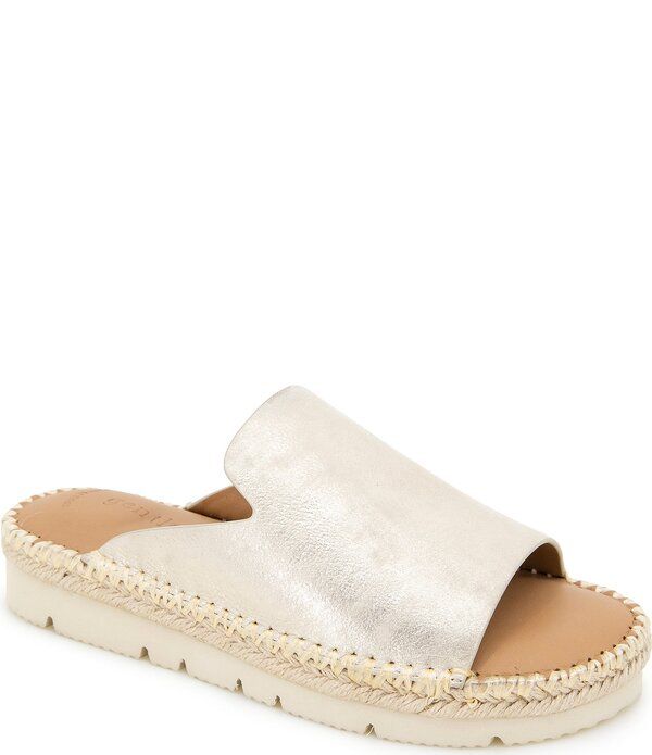 ジェントルソウルズ レディース シューズ パンプス プラットフォーム サンダル トール レザー Gentle Souls Leilani Metallic Leather Espadrille Pla