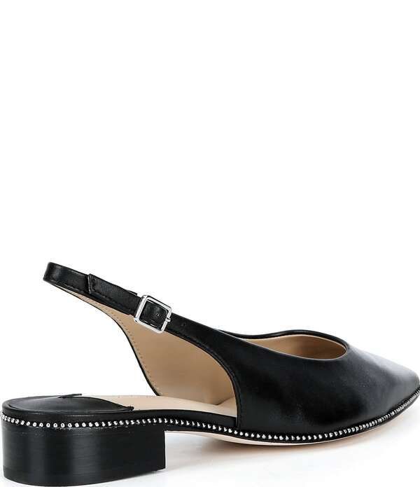 アントニオ メラーニ レディース シューズ パンプス レザー Antonio Melani Shaw Leather Ball Chain Slingback Flats Black ブラック