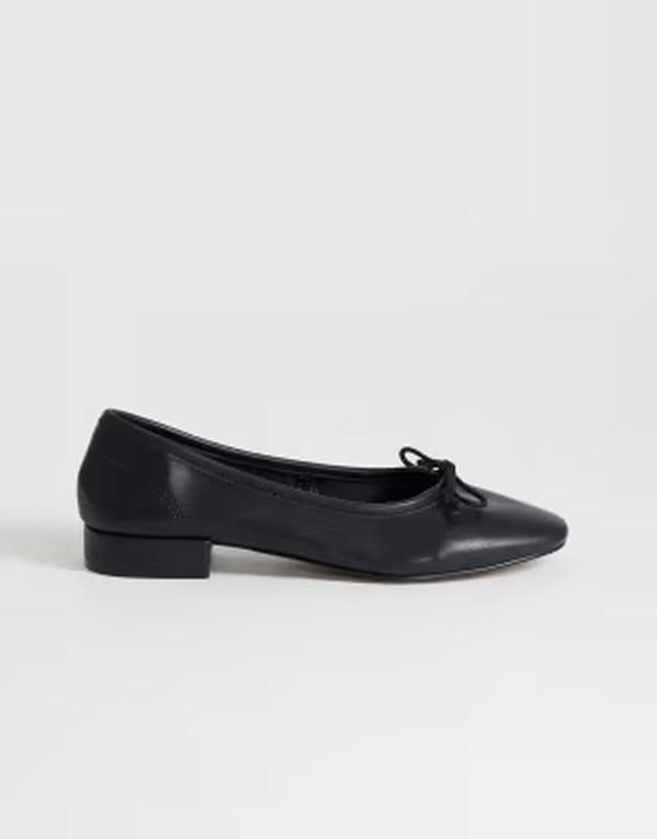トップショップ レディース シューズ パンプス ヒール Topshop Dottie block heel ballet flats Black ブラック