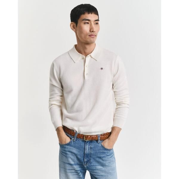ガント メンズ トップス ポロシャツ ウール Gant Superfine Lambswool Polo Shirt Cream クリーム 23,214円