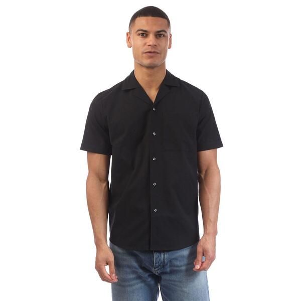 フューゴ メンズ トップス シャツ Hugo Ellino Short Sleeve Shirt Black ブラック