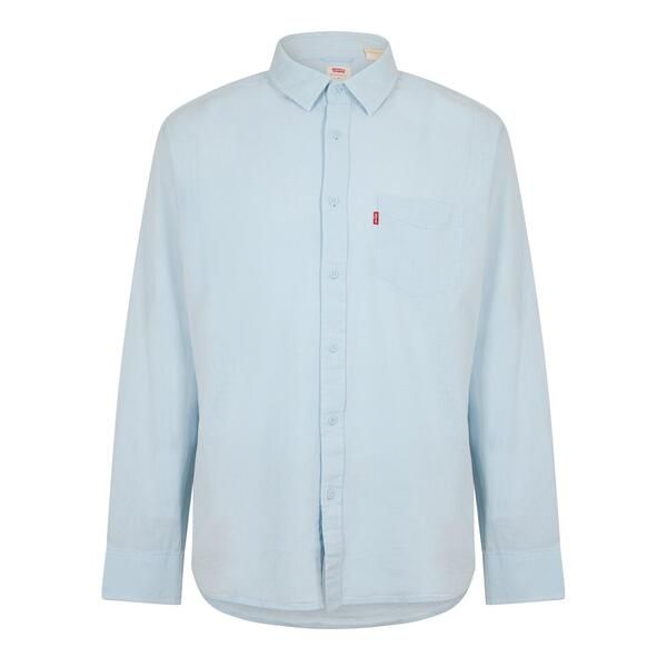 リーバイス メンズ トップス シャツ Levis Mens Classic Pocket Long Sleeve Plain Shirt Niagara Mist