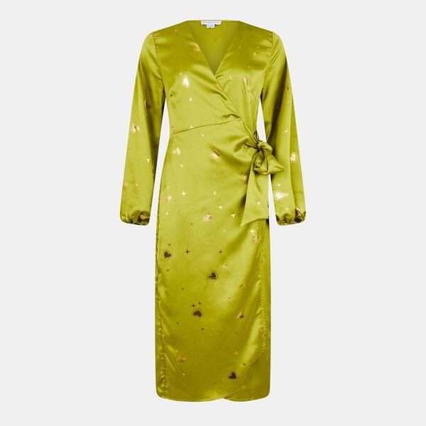 ネバーフリードレスド レディース トップス ワンピース Never Fully Dressed Vienna Wrap Dress Lime ライム 14,425円