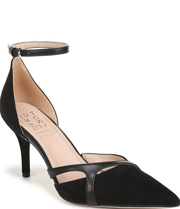 ナチュライザー レディース シューズ ヒール スエード アンクル Naturalizer Blissuede Pointed Toe Ankle Strap Dress Pumps Black ブラッ