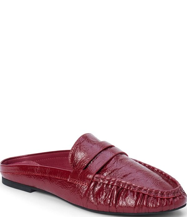 マチス レディース シューズ パンプス レザー ローファー Matisse Porta Leather Penny Loafer Mules Burgundy バーガンディ