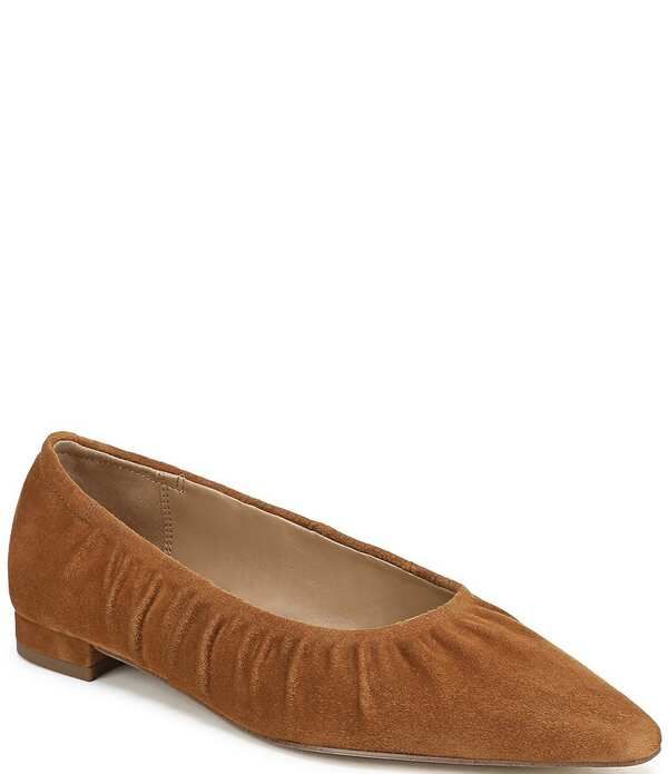 サムエデルマン レディース シューズ パンプスエード Sam Edelman Essex Suede Snip Toe Ballet Flats Honey Bourbon
