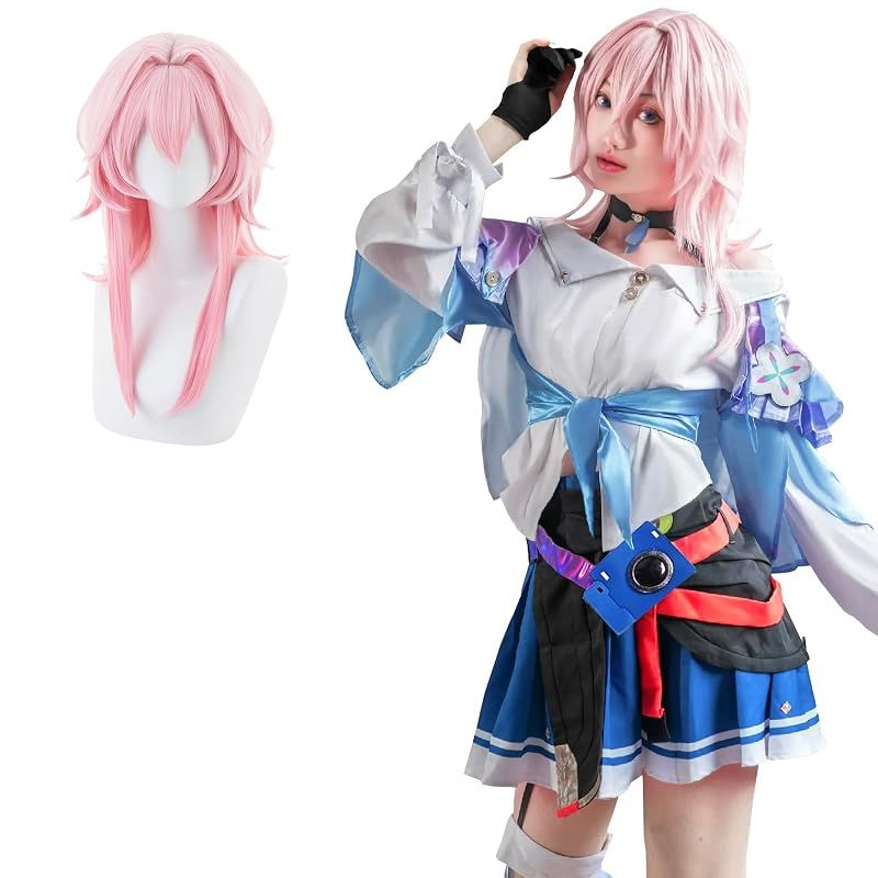 【新品】 [NOKIJP] 崩壊スターレイル 三月なのか コスプレ 三月なのか コスプレ衣装 星穹列車 三月 なのか コスプレ ほうかいスターレイル スターレイル コスプレ みつき なのか コスプレ (三月なのか 付き、M) 1