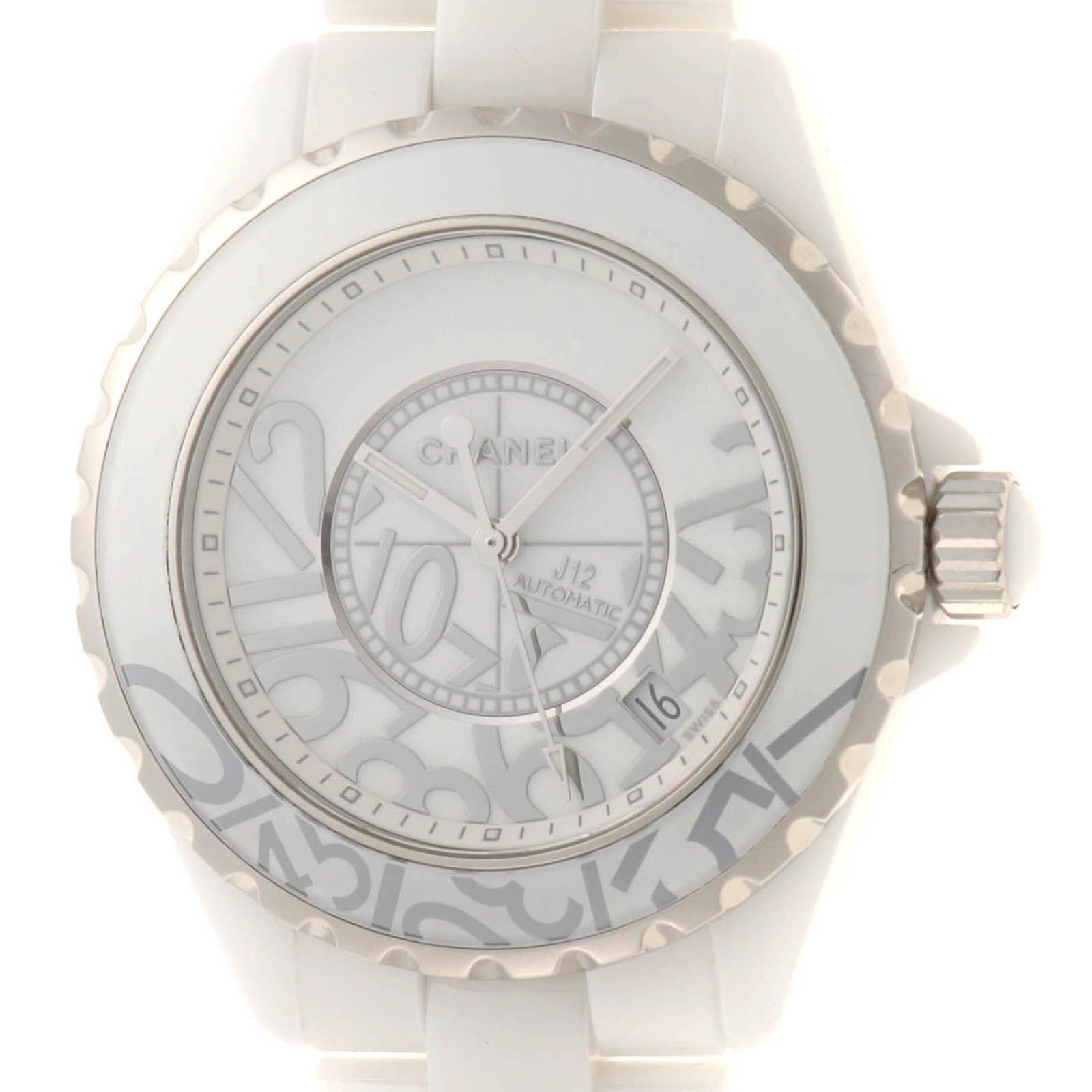 CHANEL シャネル J12 グラフィティ 38MM 世界限定1200本限定 H5240 腕時計 ホワイトセラミック ホワイト文字盤 自動巻き メンズ【中古】460