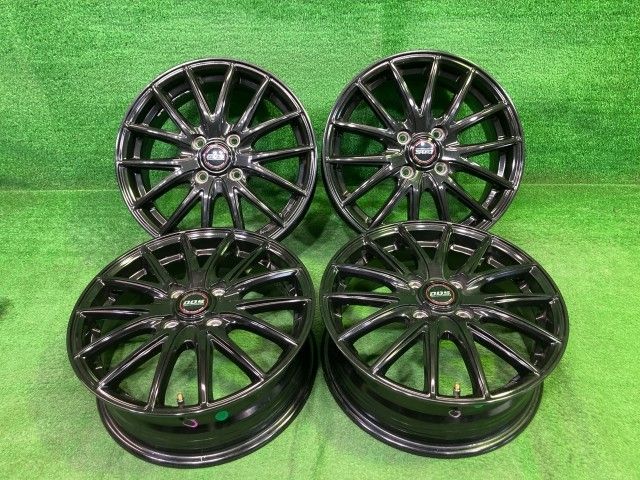 DOS ｽｲﾌﾄ ﾌｨｯﾄ ホイール アルミ クロ 15インチ 5.5J 4穴 4本 100 +50