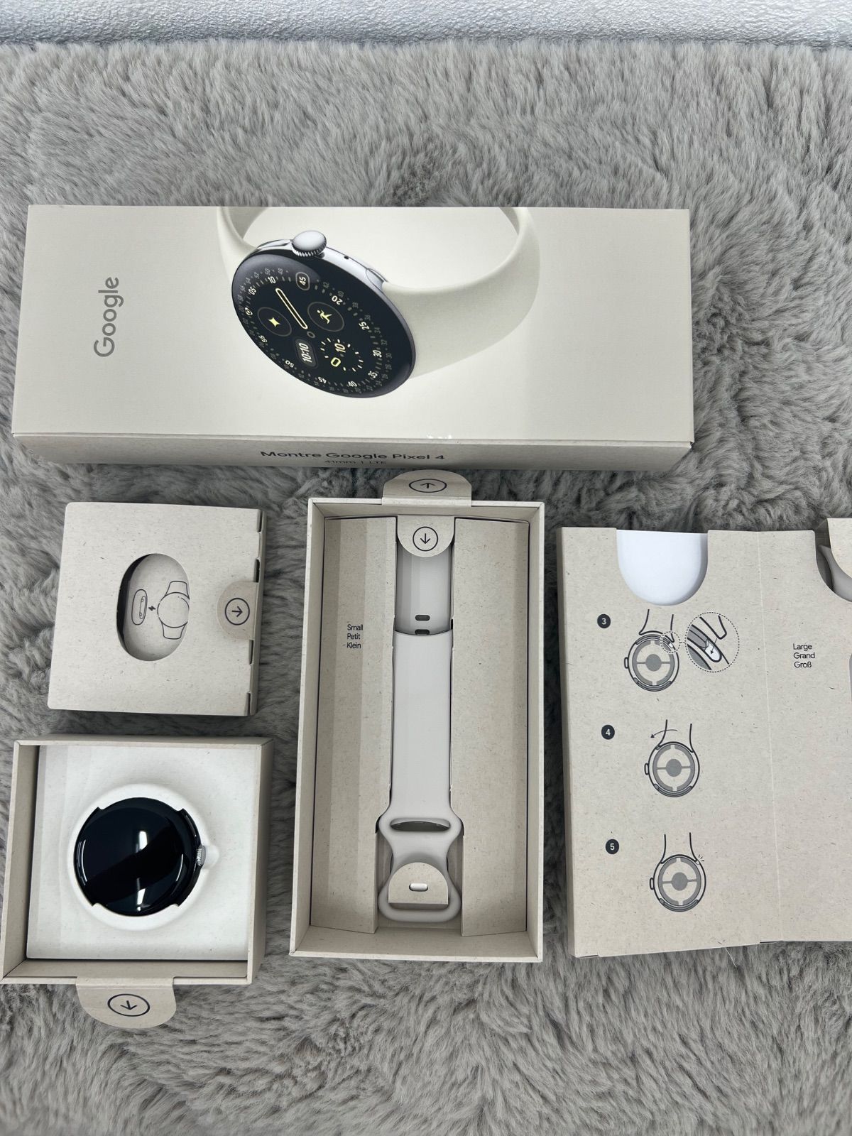 Google Pixel Watch 4 41mm LTE 未使用 Porcelain 箱・充電器・S/Lバンド付
