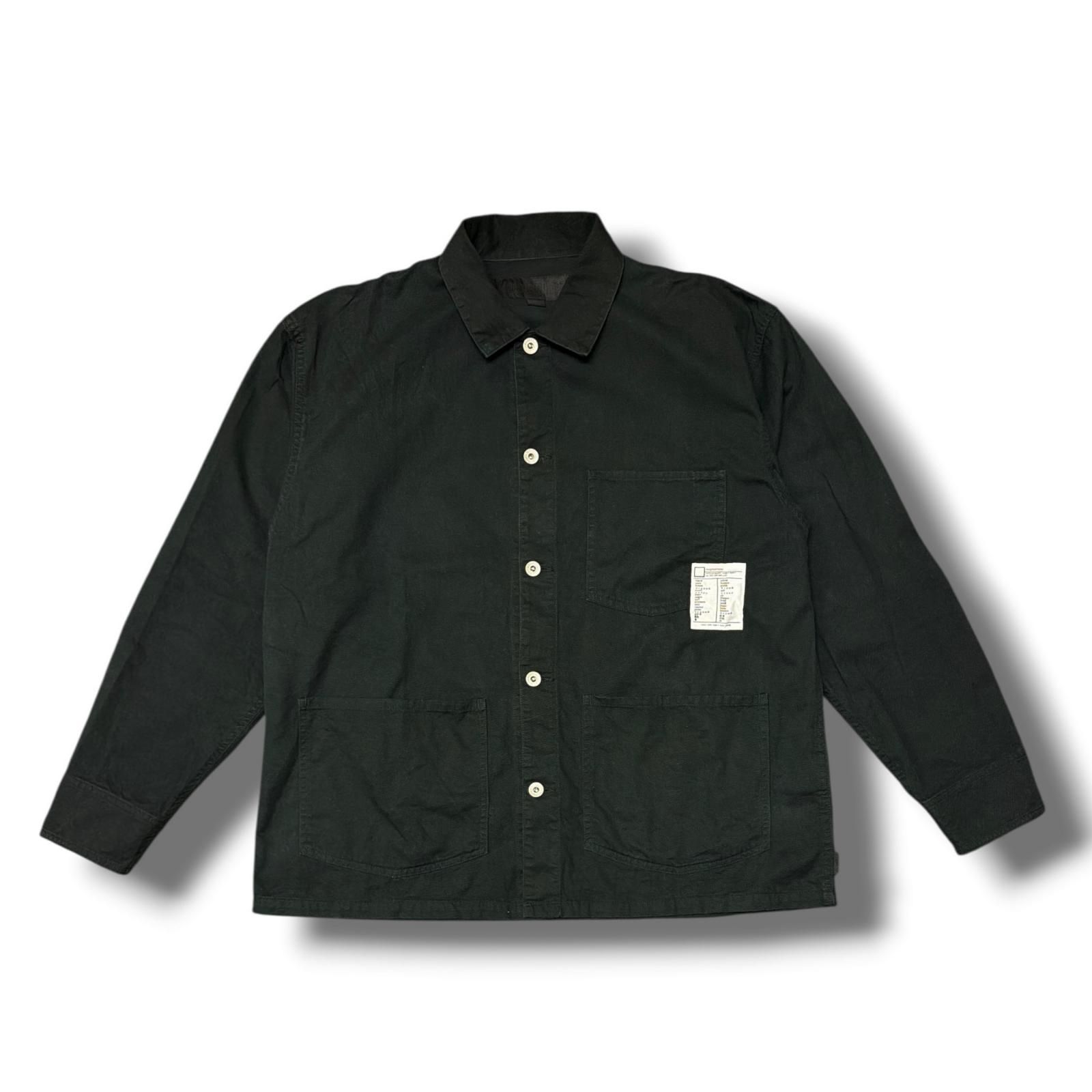 参考上代36300円 NEIGHBORHOOD 24SS BW . SHORT COVERALL JACKET ショートカバーオールジャケット ネイバーフッド 241SPNH-JKM01 ブラック L （23546M）