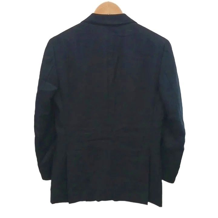 イザイア ISAIA テーラードジャケット 上着 ウール 48 黒 ブラック