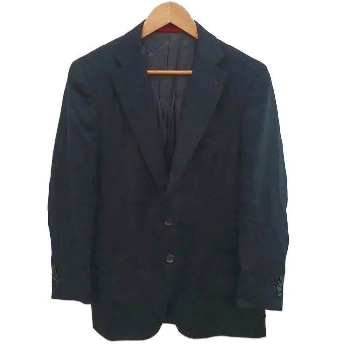 ISAIA テーラードジャケット ウール 光沢 48 ブラック イザイア ISAIA テーラードジャケット 上着 ウール 48 黒 ブラック