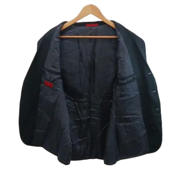 ISAIA テーラードジャケット ウール 光沢 48 ブラック イザイア ISAIA テーラードジャケット 上着 ウール 48 黒 ブラック
