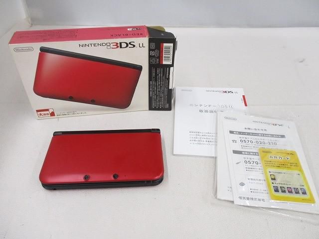 中古品 ゲーム ニンテンドー3DS LL 本体 SPR-001 レッド/ブラック 動作品 箱付き