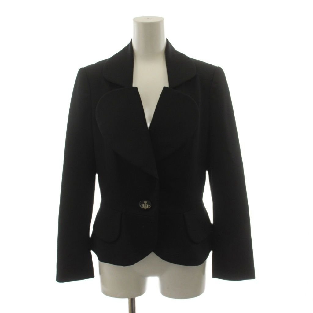 ヴィヴィアンウエストウッドレッドレーベル Vivienne Westwood RED LABEL オーブ ラヴジャケット シングル ウール 1 黒 ブラック 4196 /AN 26,585円