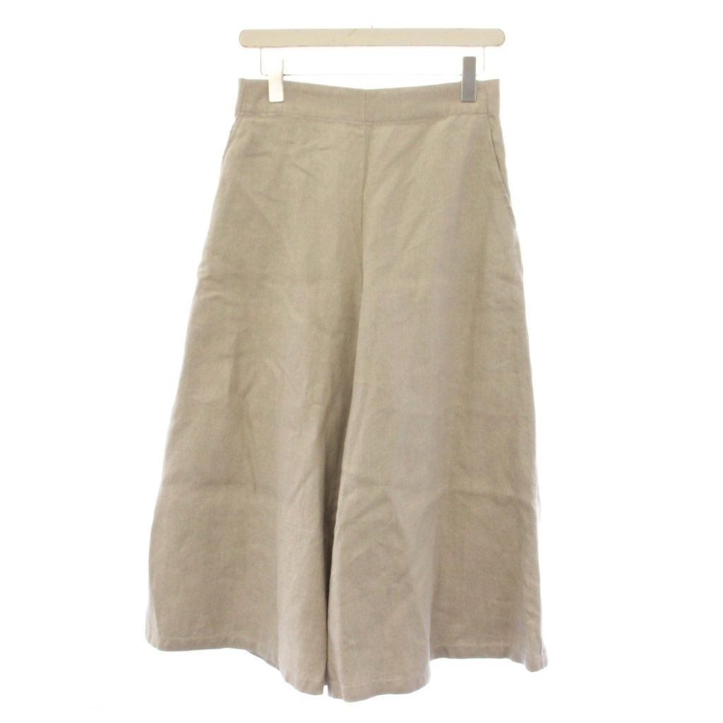 ロワズィール LOISIR タグ付き ガウチョパンツ ワイドパンツ イージー クロップド 麻 リネン ベージュ B0122LFP611 /HN