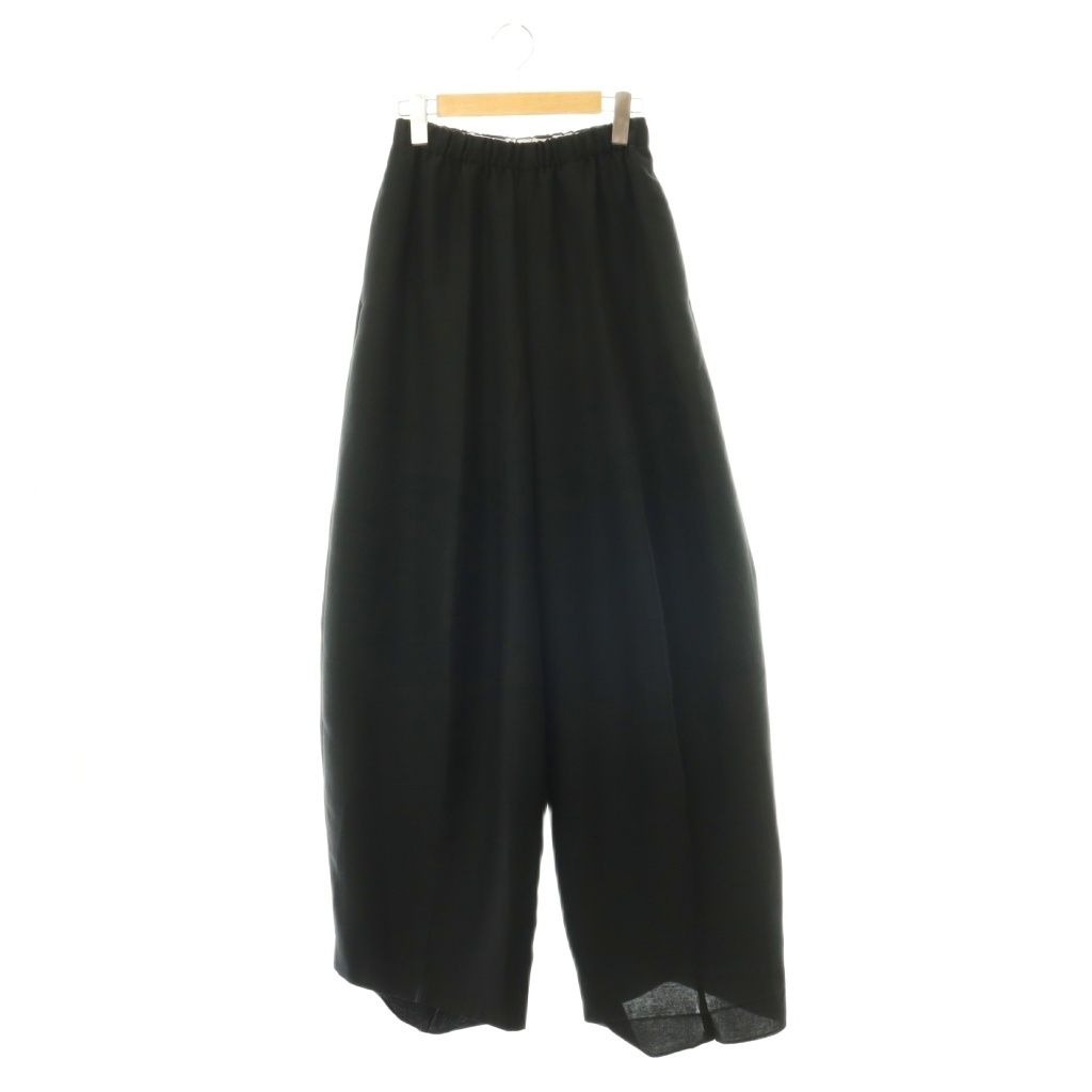 エンフォルド ENFOLD 26SS WIDE COCOON TROUSERS パンツ テーパード イージー 38 ブラック /HK ■OS