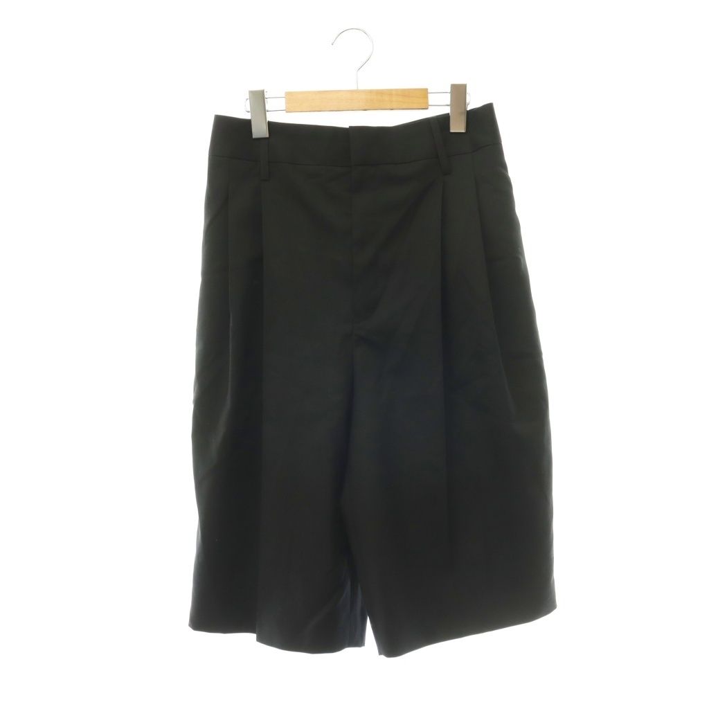 ミューズ ドゥーズィエム クラス MUSE de Deuxieme Classe 25SS Enchant ショートパンツ ハーフパンツ ウール タック 36 黒 ブラック /CX ■OS
