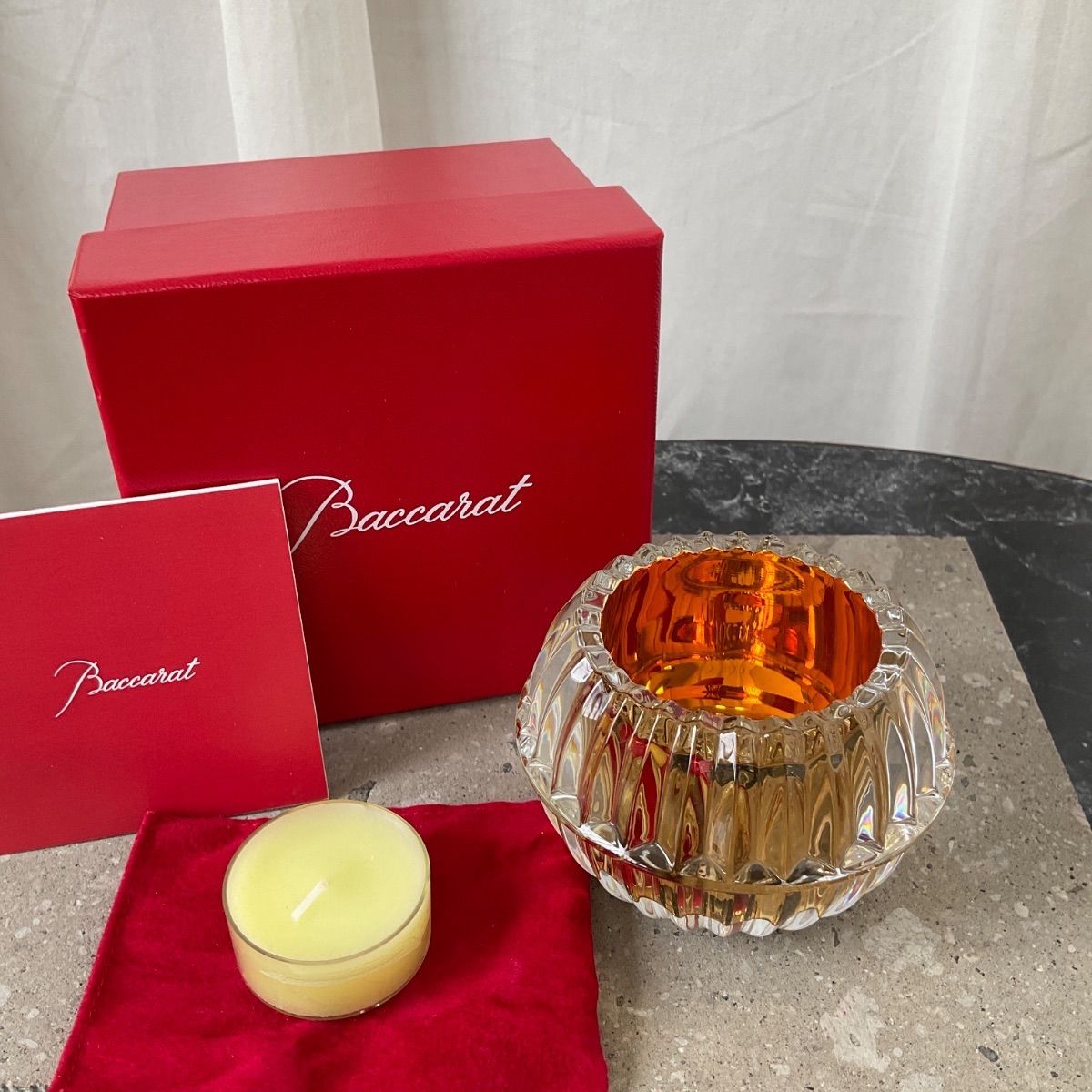 Baccarat バカラ キャンドルホルダー ミルニュイ MILLE NUITS ゴールド