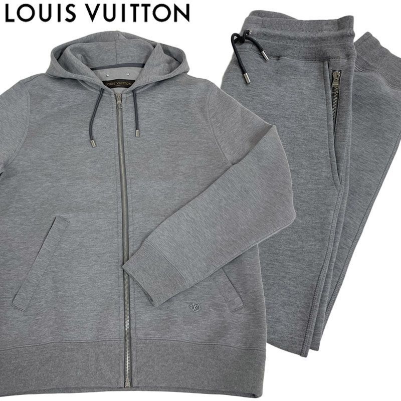 【中古】LOUIS VUITTON ルイ・ヴィトン スウェット パーカー セットアップ RM171Q JUJ HAY42W RM171Q JUJ HAY43W グレー XS S コットン ナイロン メンズ イタリア製