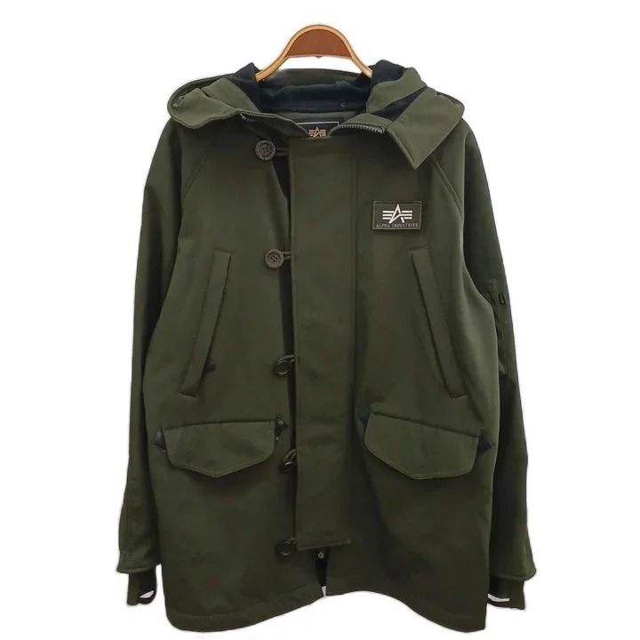 アルファインダストリーズ ALPHA INDUSTRIES ソフトシェルN-3Bコート M カーキ フード付き 長袖 ボタン留め /NP ■GY12 7,848円